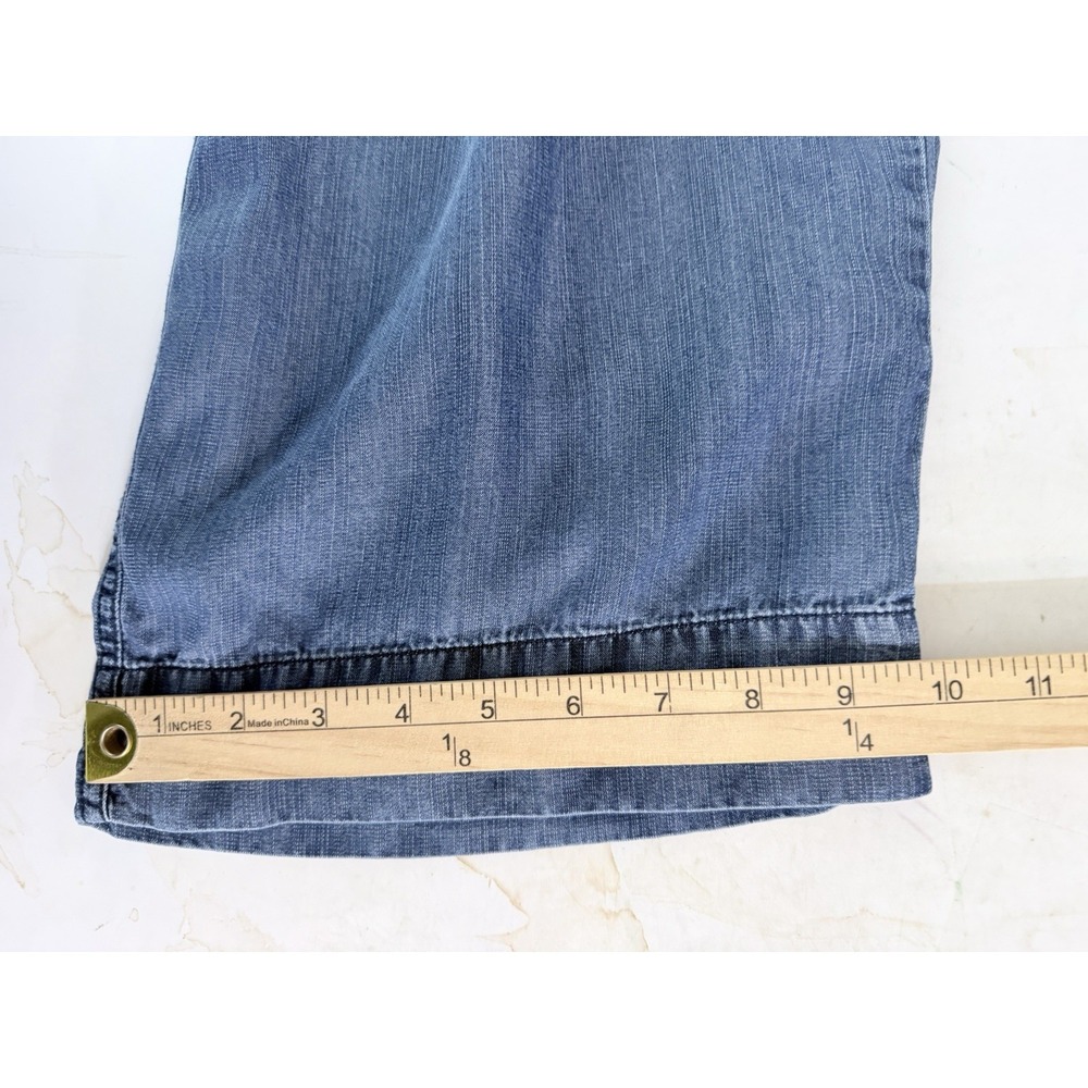 John Mark Wide Leg Pants Womens 6 (31x28) Blue Chambray Lightweight Coastal - Picture 9 of 10